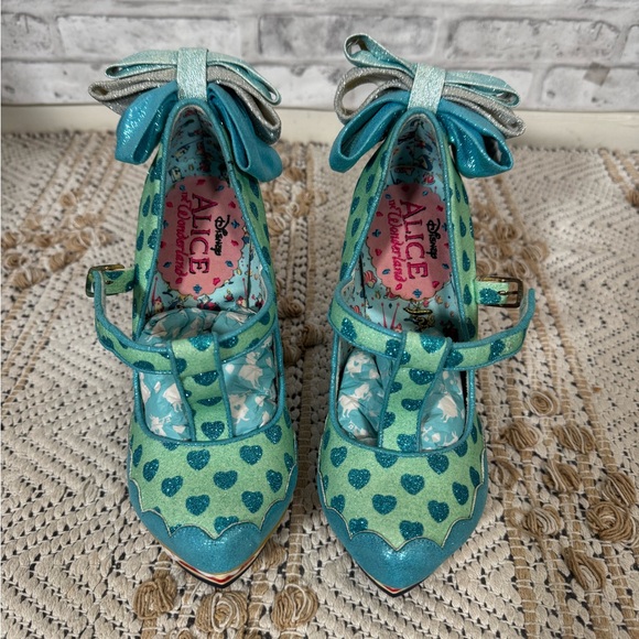 Irregular Choice Alice in Wonderland My Cup of Tea Blue Heels 39 - Picture 4 of 12